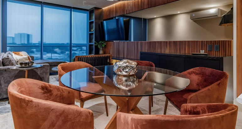 Airbnb - Departamento de Lujo en Mérida - Cocina y Comedor